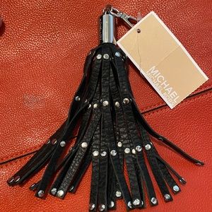 Michael Kors Key Charms Studded Tassel Key Fob